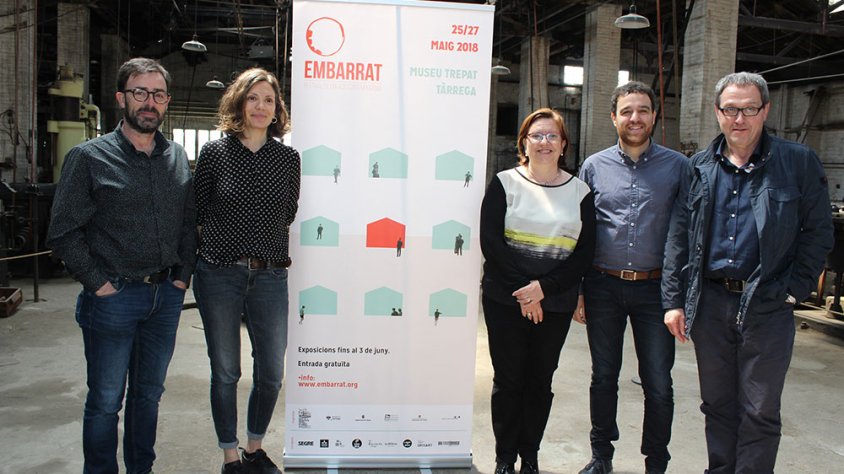 Van presentar l’Embarrat 2018 l’alcaldessa de Tàrrega, Rosa Maria Perelló; el regidor de Cultura, Raül Palacios; els codirectors del certamen, Natàlia Lloreta i Jesús Vilamajó; i el director del Museu Trepat, Jaume Espinagosa