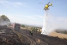 Cremen set hectàrees en tres focs a l'Urgell i les Garrigues