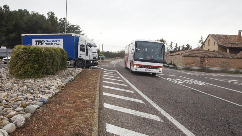 L'encreuament on es construirà la rotonda a Bellpuig