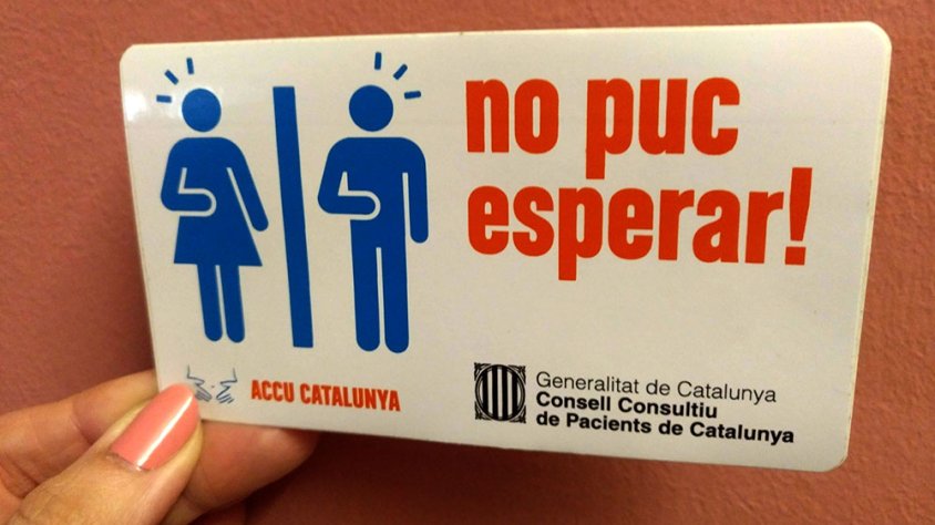 El distintiu de la campanya que impulsa l'Associació de Malalts de Crohn i Colitis Ulcerosa