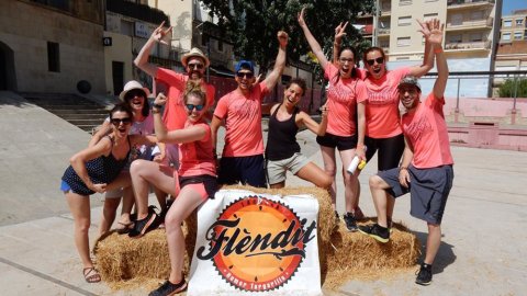 Una de les colles que participar en el Flèndit
