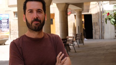 Jordi Duran a la plaça de Sant Antoni