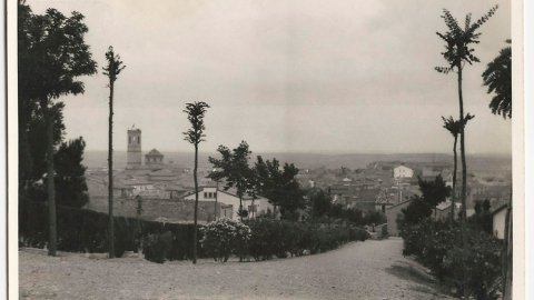 Pujada al Parc de Sant Eloi des del carrer Segle XX, el 1955