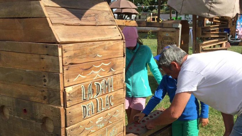 Un dels jocs de fusta de Tombs Creatius al festival