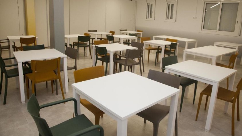 L’edifici, en desús des de la riuada del 2015