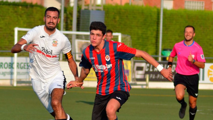 Un moment del partit a les Borges