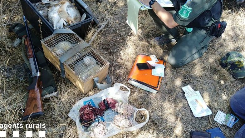 Els Agents Rurals durant una de les inspeccions