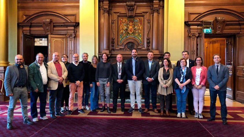 Fotografia de la delegació catalana que ha visitat Edimburg