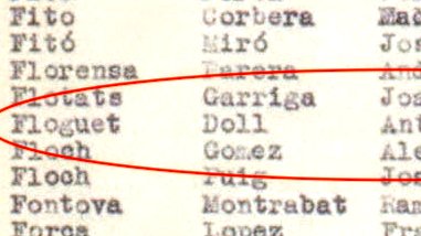 Llista d'exiliats al camp de concentració d'Argelers, 1939. 'Tàrrega 1939-61'