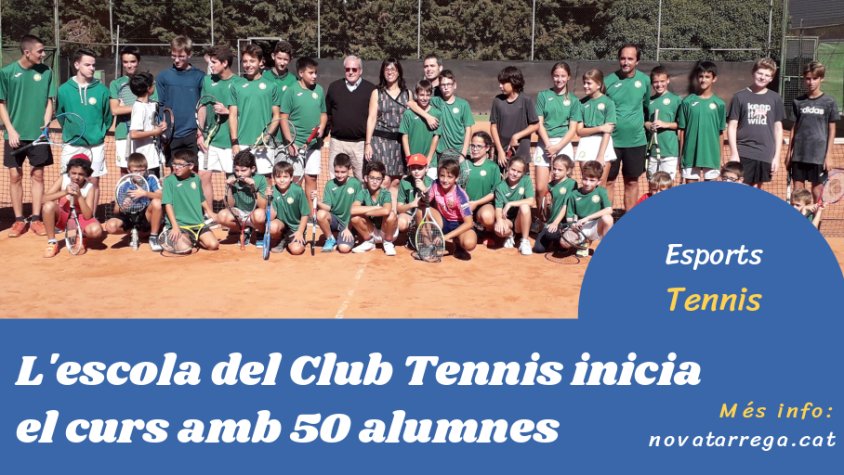 El Club de Tennis Tàrrega inicia el curs amb mig centenar d'alumnes