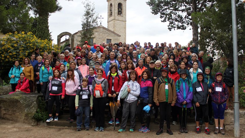 Foto de grup dels participants a la caminada