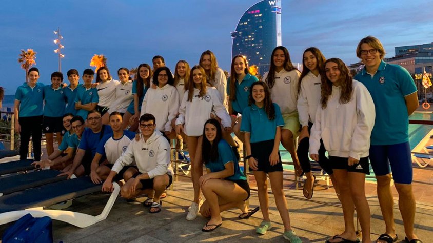 Els nedadors targarins que es van desplaçar a Barcelona