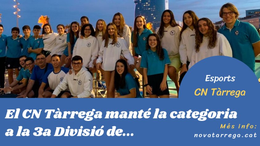 El CN Tàrrega ens explica la primera fita que ha aconseguit la secció de natació, a 'Esports'