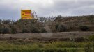 Destrueixen per complet el gran mural independentista de Bellpuig