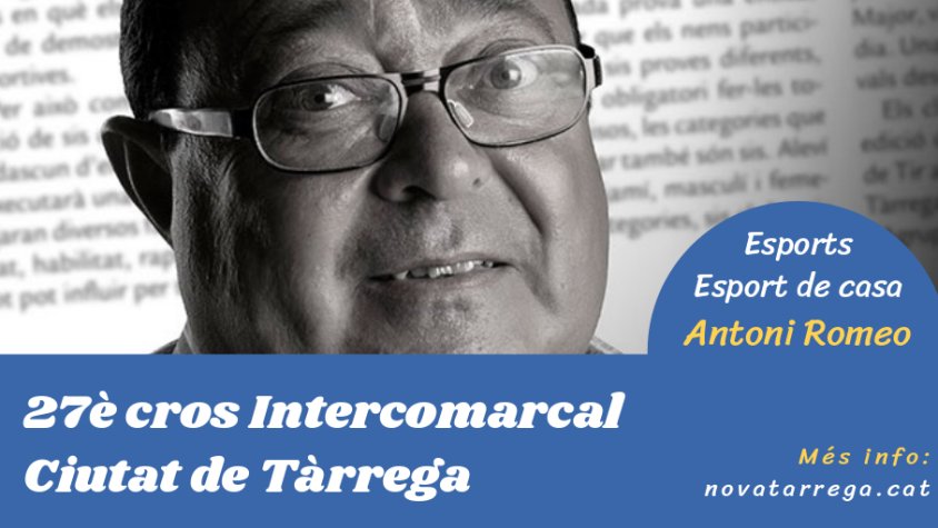 Antonio Romeo ens avança informació sobre el cros escolar, que se celebrarà el 17 de novembre