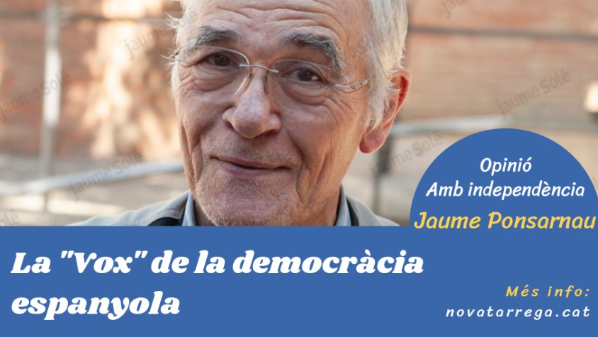 Jaume Ponsarnau dedica l'Amb independència' a la veu de la democràcia espanyola