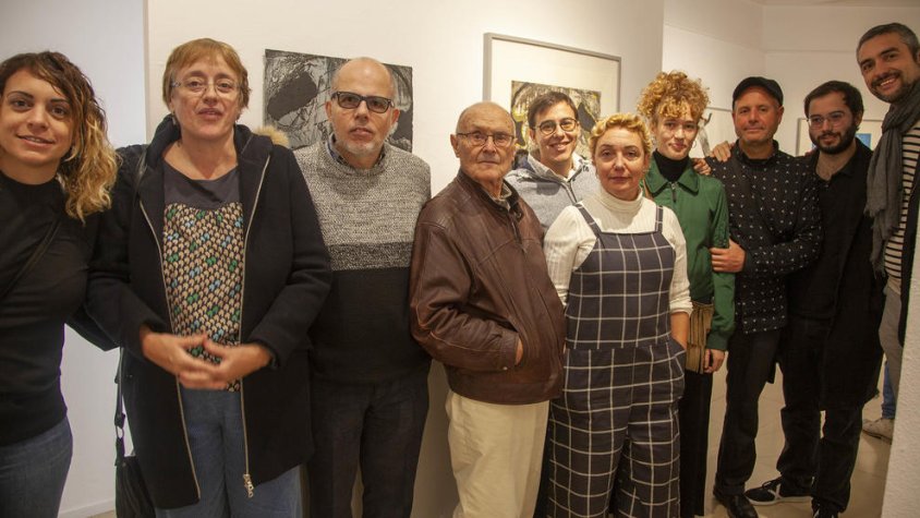 Inauguració ahir a l'Espai Guinovart de l'exposició, que podrà visitar-se fins al 23 de febrer