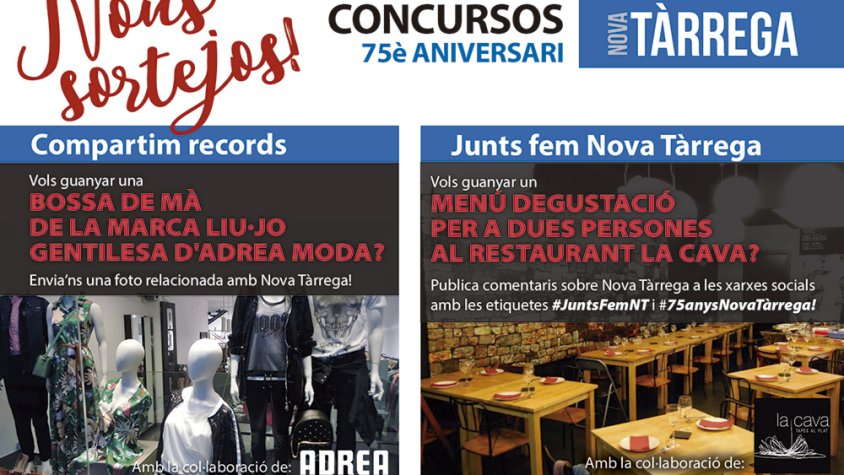Guanyadors dels segons sortejos per celebrar #75anysNovaTàrrega