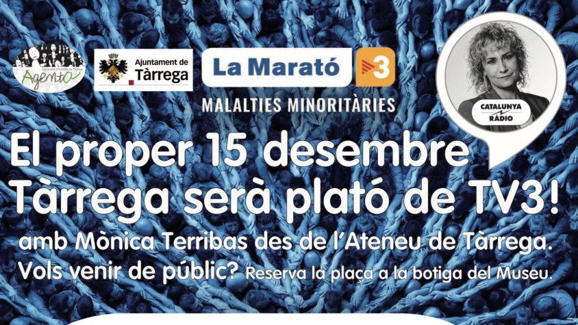 El cartell dels actes de La Marató 2019 a Tàrrega
