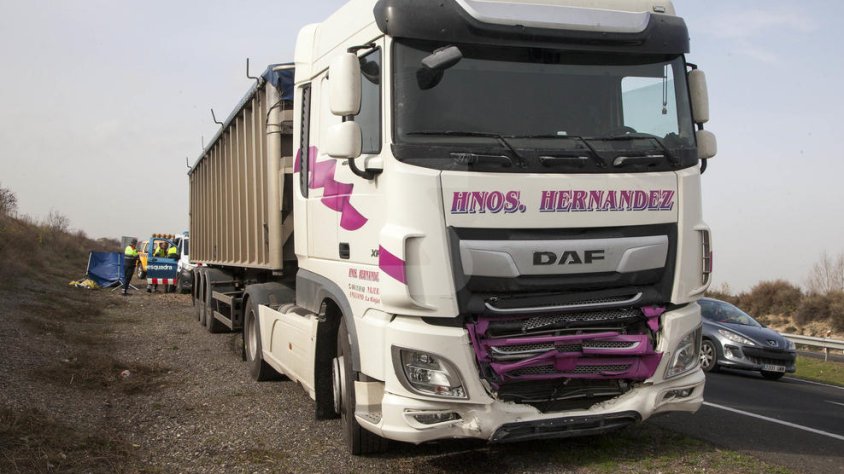 El camió implicat en el sinistre