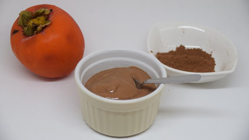 Mousse de xocolata amb caquis, quan la fruita es transforma en unes postres de luxe