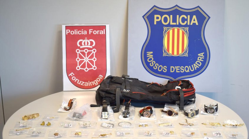 Imatge del botí recuperat pels Mossos