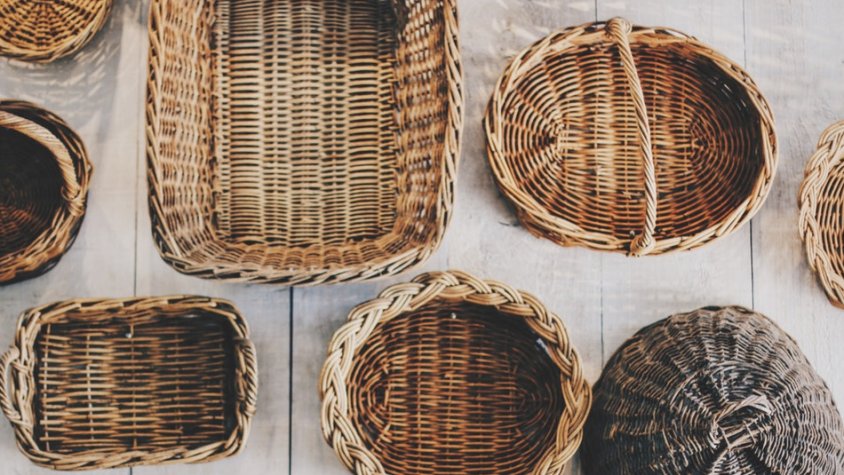 Cistells fets de vímet