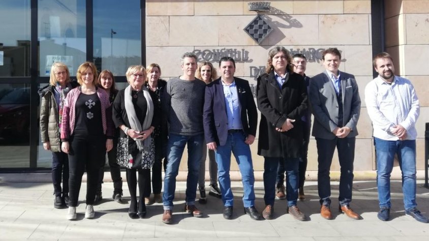 Els presidents dels consells amb els responsables de les àrees dels serveis socials a Balaguer