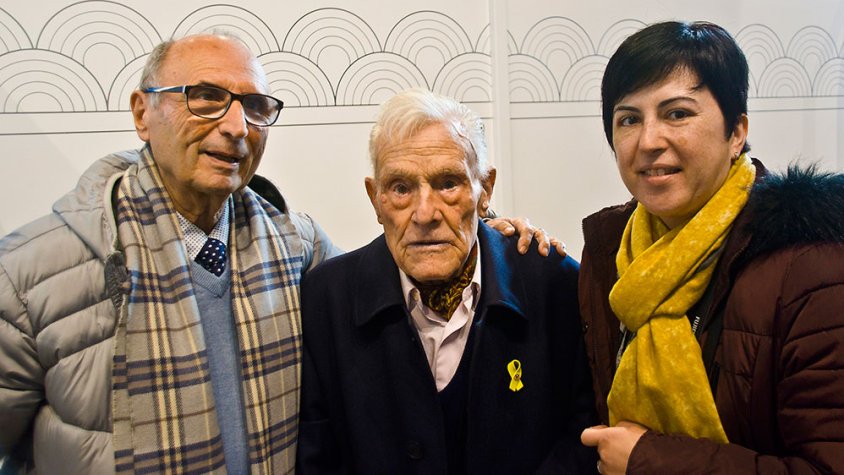 Ramon Boleda flanquejat per Josep Castellà i Lourdes Cardona