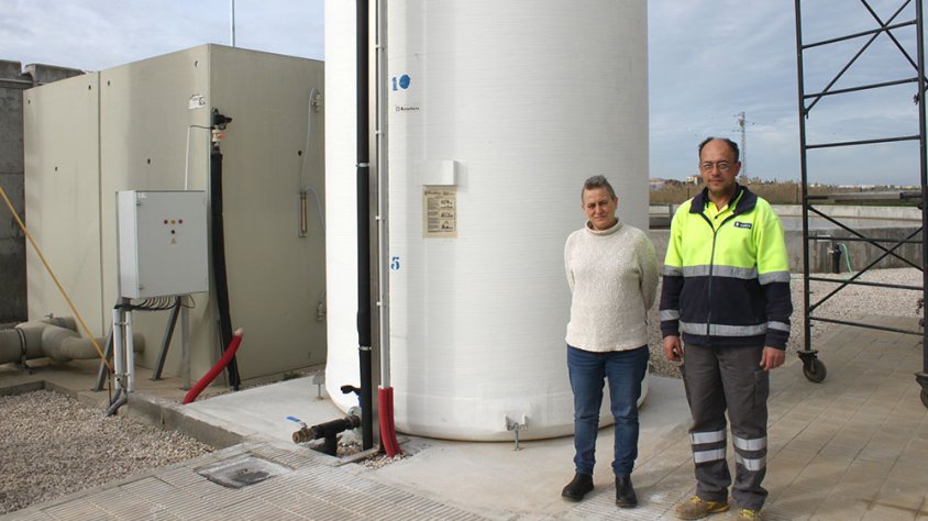 Nou dipòsit instal·lat a la depuradora