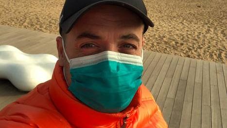 Marc Carballo, amb una mascareta protectora del virus