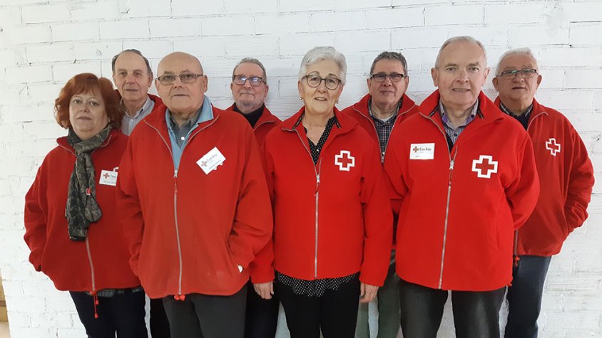 També formen part del Comitè de Creu Roja a l'Urgell Josep Castellà Gené i Rosa M. Mora Valls, tot i que no surten a la foto.