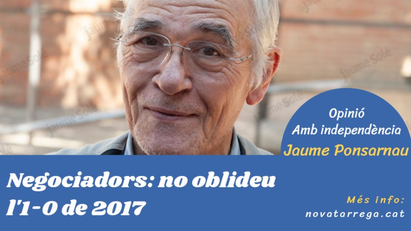 Jaume Ponsarnau fa una petició 'Amb independència'