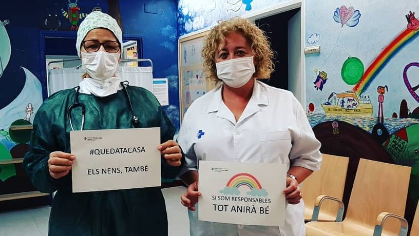 Imatge difosa pel CAP de Tàrrega on mostra com treballen els seus professionals per fer front a la crisi