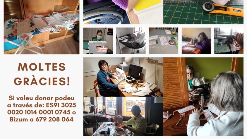 La xarxa de cosidores de Tàrrega reparteix més de 500 mascaretes casolanes en menys d'una setmana