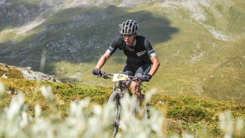 El lleidatà Josep Térmens durant una prova de BTT, la seua especialitat dins del ciclisme