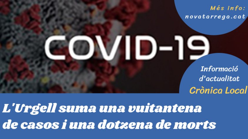Obrim 'Crònica Local' fent balanç dels casos de coronavirus que tenim a l'Urgell
