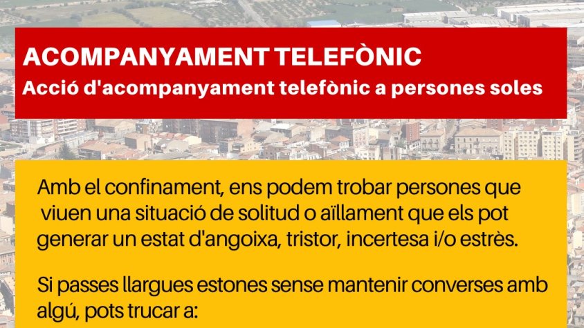 Cartell informatiu del nou servei que ofereix la Xarxa de Voluntariat de Tàrrega i Pobles