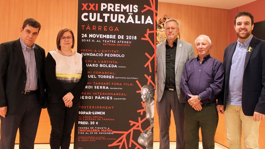 Presentació dels guardonats enguany amb els Culturàlia