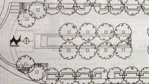 Projecte en planta del projecte de remodelació del Pati redactat pels Arquitectes Martorell/Bohigas/Mackay