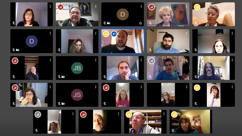 Imatge de la sessió telemàtica del Consell d'Alcaldes d'ahir