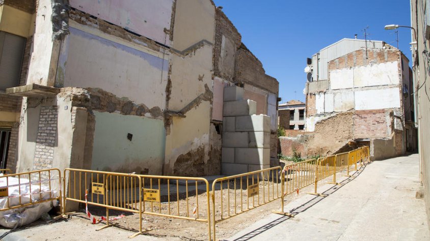 La casa estava deshabitada i es va enfonsar la matinada del passat 6 de març
