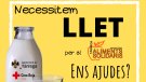 Campanya a Tàrrega per recaptar llet a favor  del Magatzem d'Aliments Solidaris, que atén 346 persones