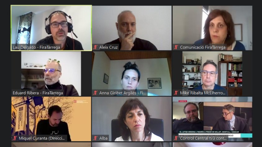 Alguns dels assistents a la roda de prems virtual que ha ofert aquest matí FiraTàrrega