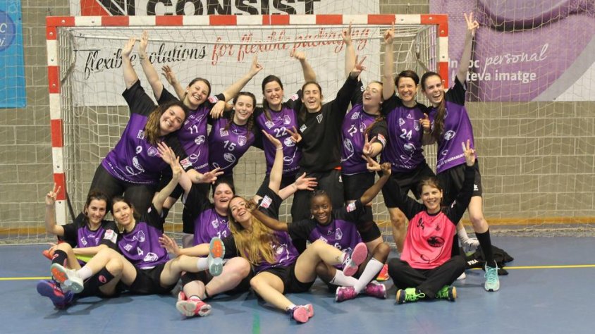 Les components de l’equip Agramunt-Guissona, quan van aconseguir la classificació per al ‘play-off’