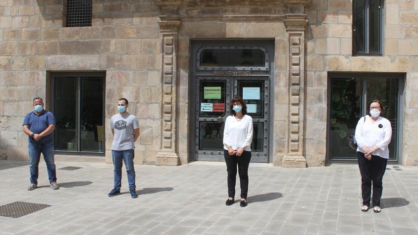 Els caps dels grups municipals del consistori han participat en el minuut de silenci
