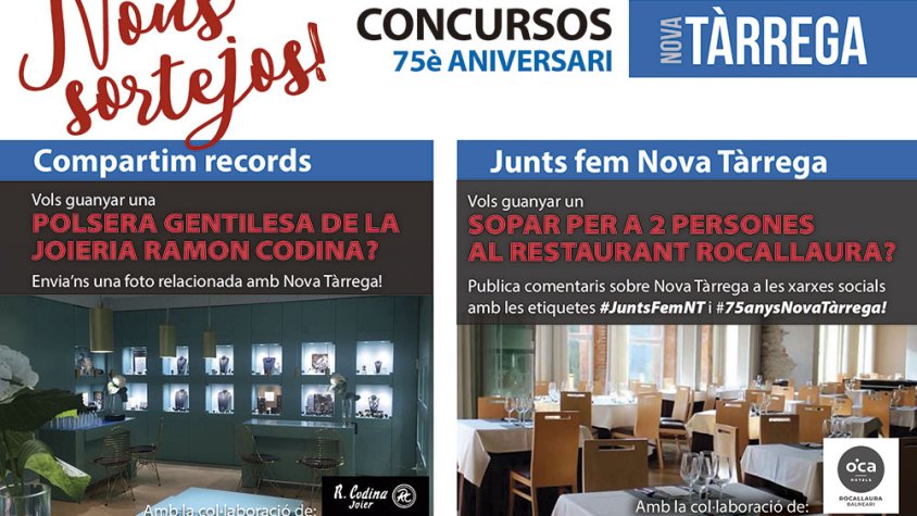 Guanyadors dels tercers sortejos per celebrar #75anysNovaTàrrega