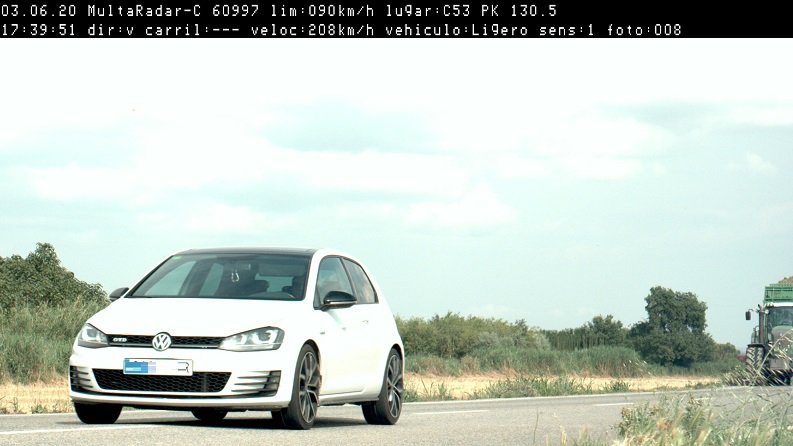 La foto que va fer el radar mòbil instal·lat al control que s'havia muntat a la via