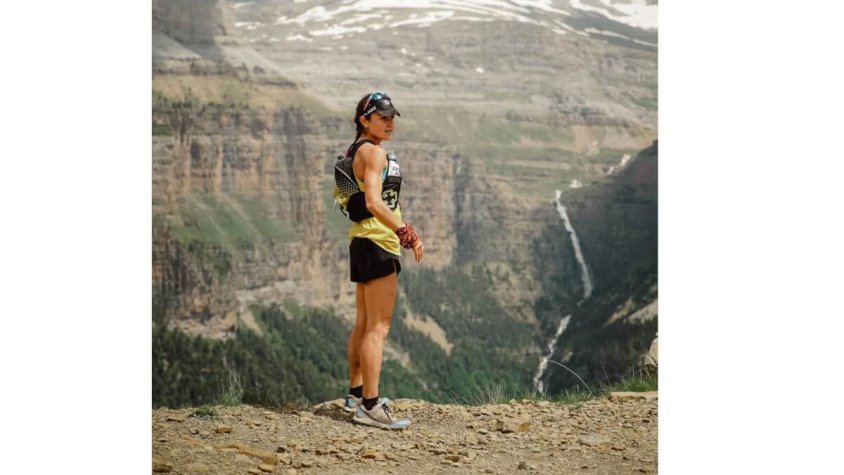 L'atleta Sílvia Puigarnau durant el recorregut