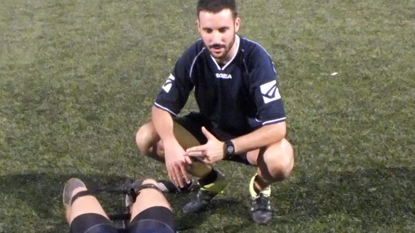 Pau Jovell fent la seva feina al club